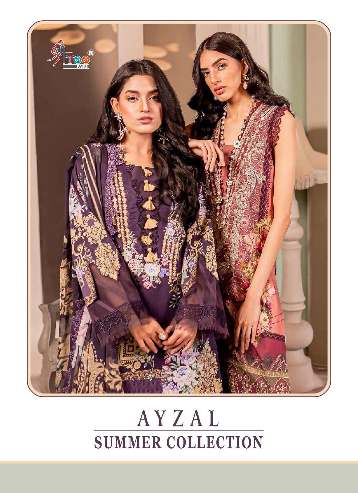 AYZAL SUMMER COLLECTION BY SHREE FABS 3146 TO 3151 SERIES LAWN PAKISTANI DRESSES