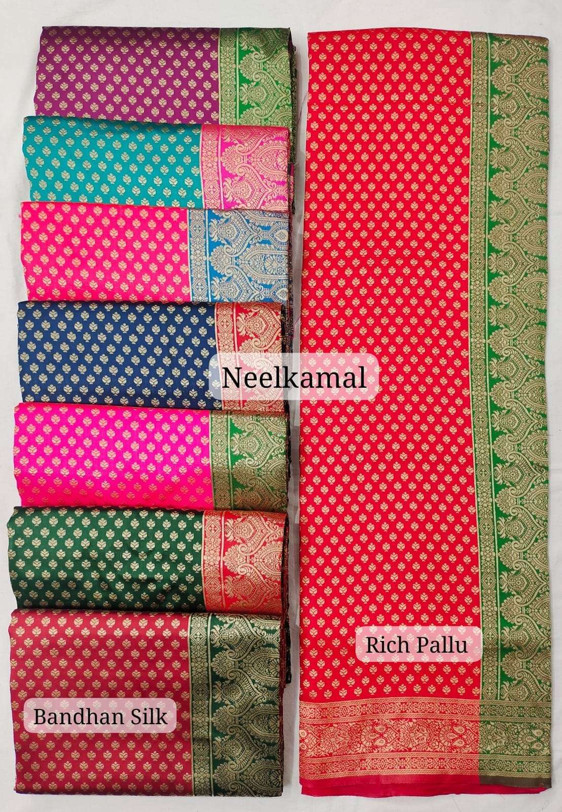 BANDHAN SILK BY NEELKAMAL SAREES INDIAN LATEST DESIGNER SILK SAREES