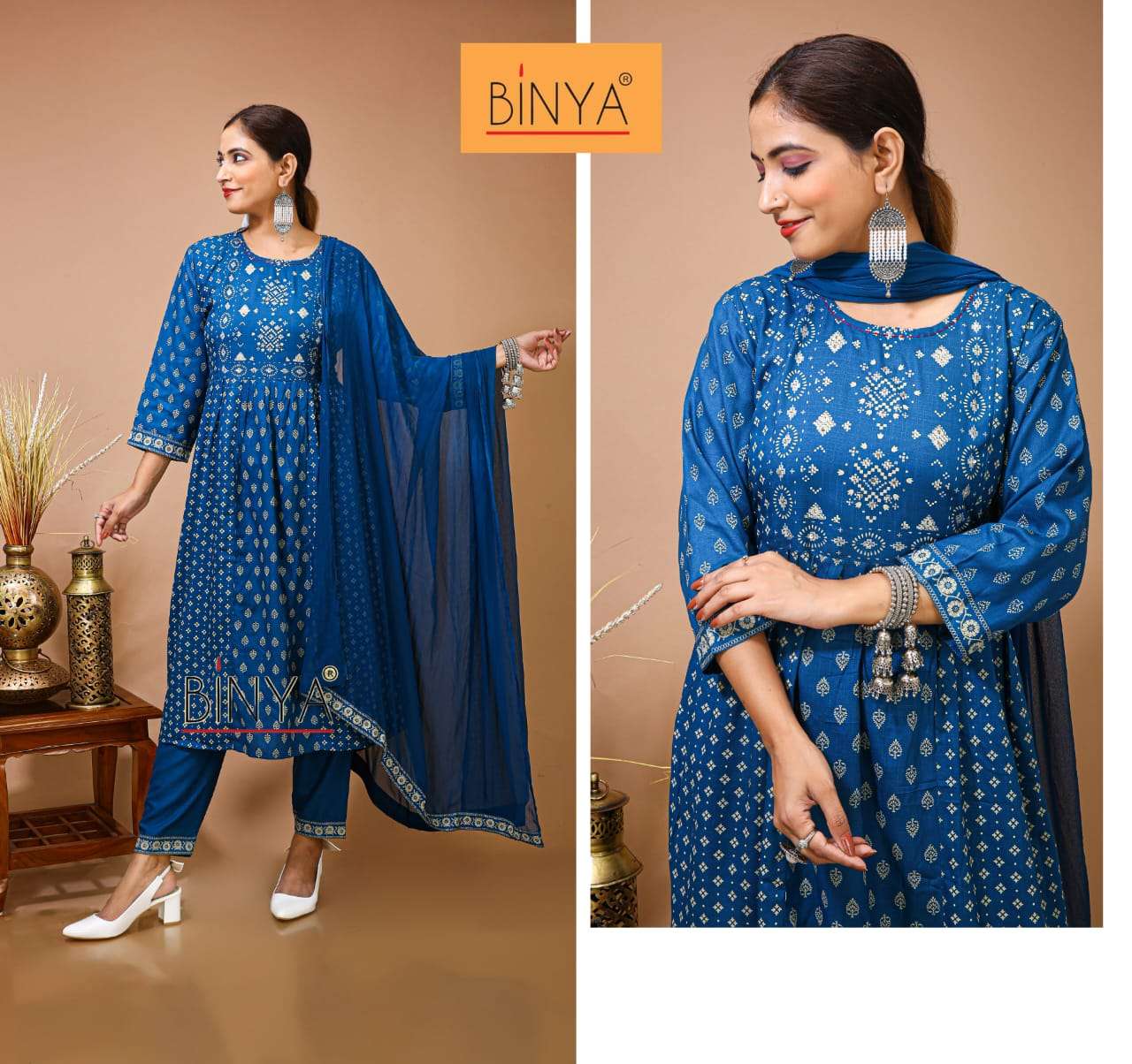 BINYA NAYRA BY ASLIWHOLESALE RAYON EMBROIDERY DRESSES