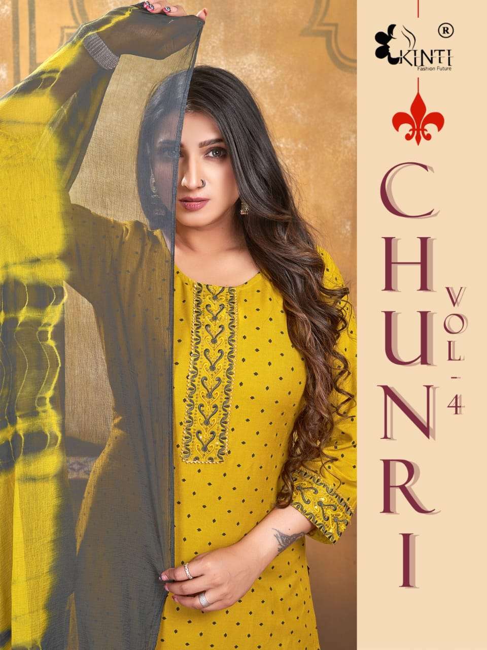 CHUNRI VOL-4 BY KINTI 1001 TO 1006 SERIES HEAVY RAYON STITCHED DRESSES