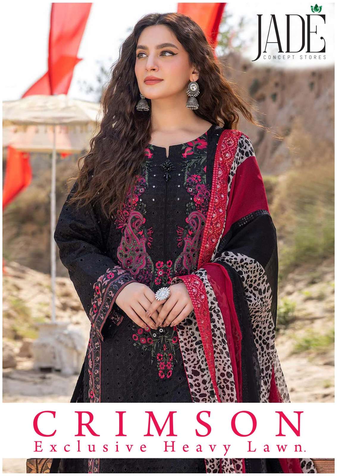 CRIMSON EXCLUSIVE HEAVY COTTON BY JADE 101 TO 106 SERIES PURE COTTON PRINT PAKISTANI DRESSES