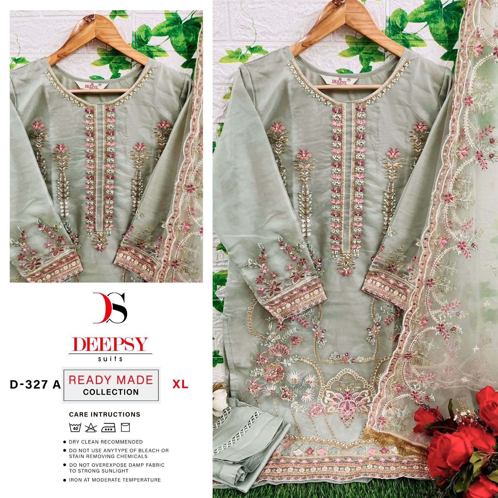 D-327 COLOURS BY DEEPSY SUITS HEAVY ORGANZA EMBROIDERY PAKISTANI DRESS