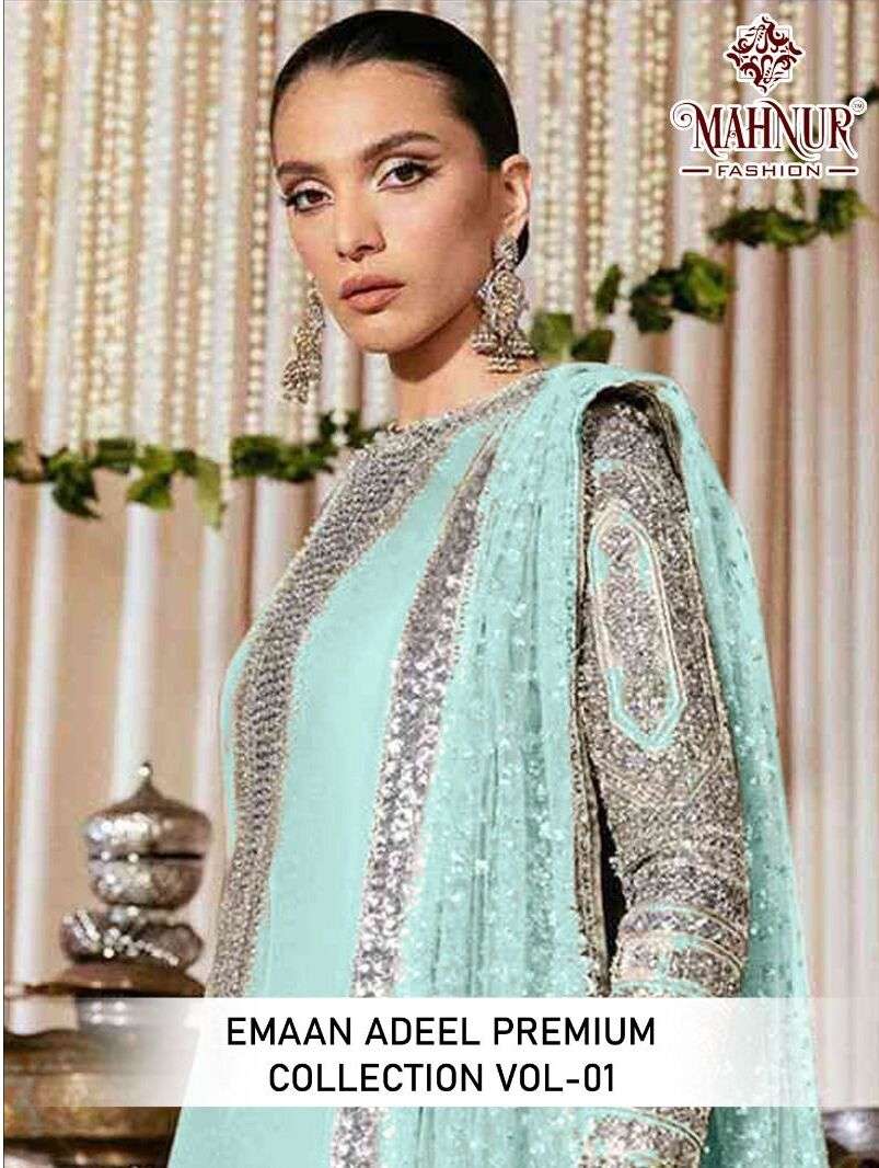 EMAAN ADEEL PREMIUM COLLECTION BY MAHNUR FASHION GEORGETTE PAKISTANI DRESSES