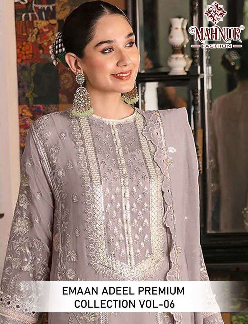 EMAAN ADEEL PREMIUM COLLECTION VOL-6 BY MAHNUR FASHION ORGANZA PAKISTANI DRESSES