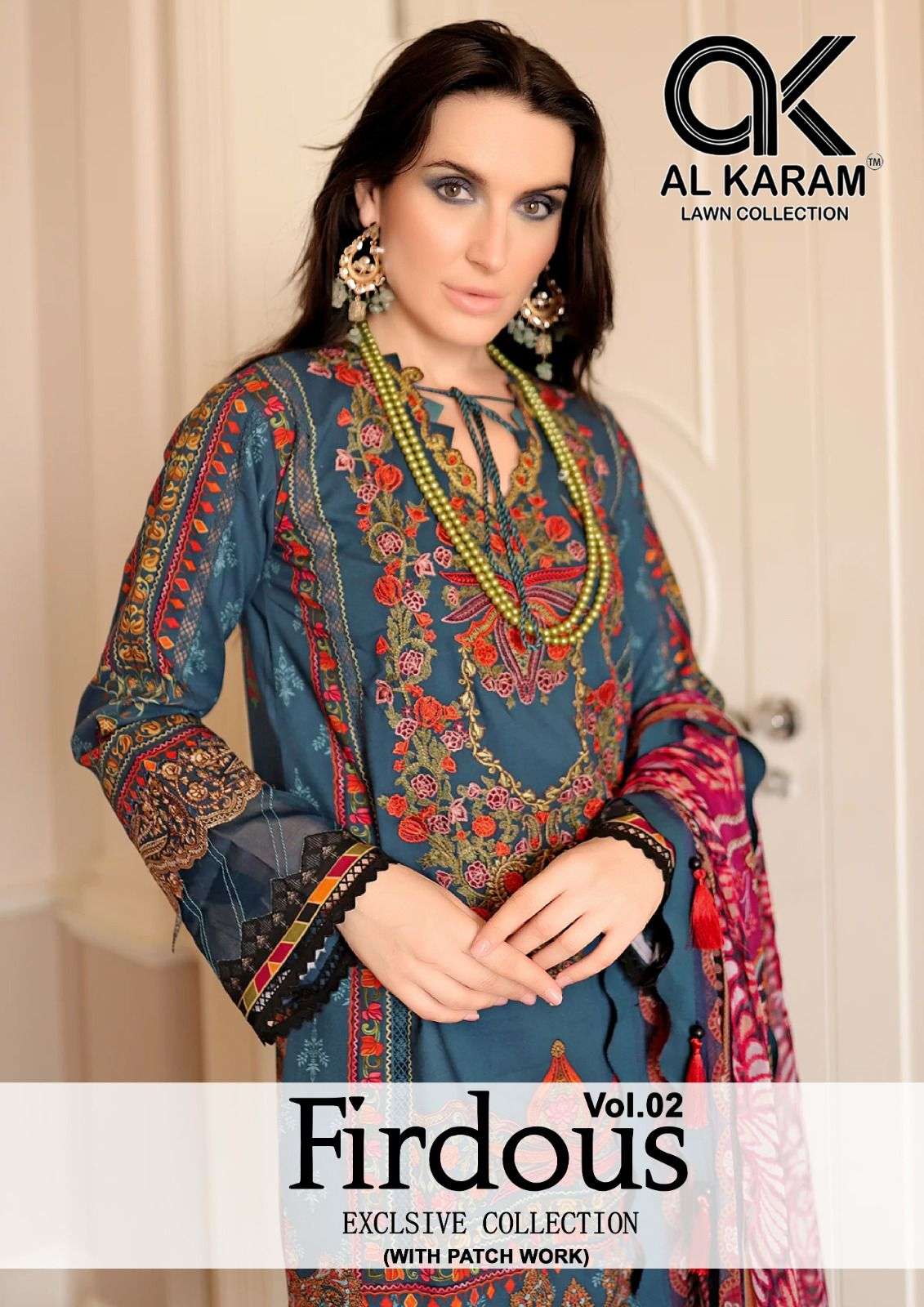 FIRDOUS EXCLUSIVE COLLECTION VOL-2 BY AL KARAM 1001 TO 1006 SERIES COTTON DRESSES