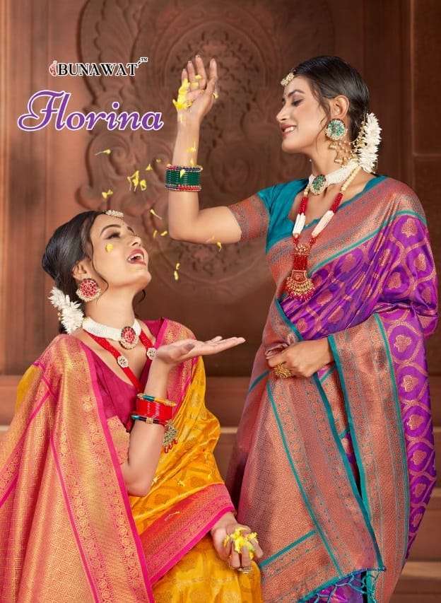 FLORINA BY BUNAWAT 1001 TO 1006 SERIES BANARASI SILK WORK SAREES