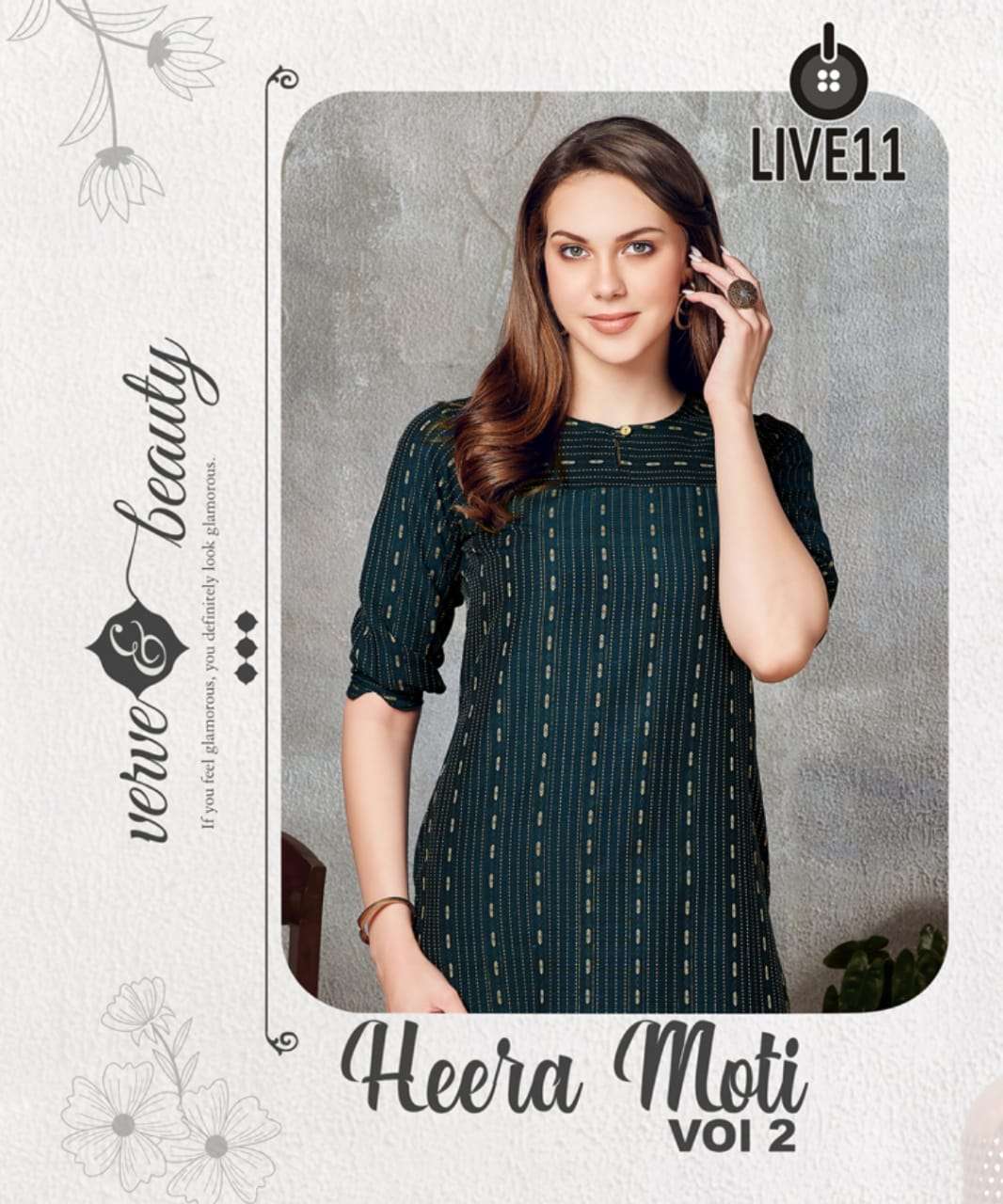  HEERA MOTI VOL-2 BY VALAS 825 TO 832 SERIES DESIGNER COTTON DOBBY KURTIS