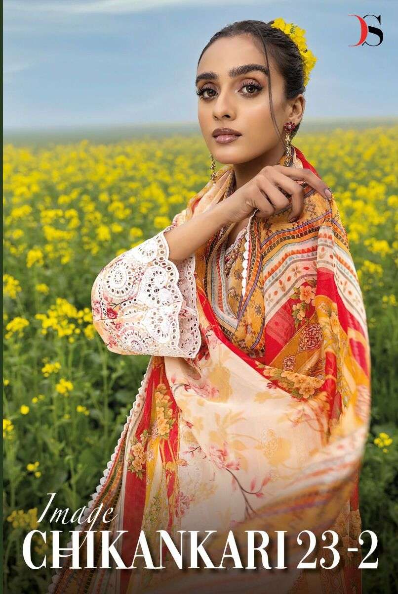 IMAGE CHIKANKARI 23-2 BY DEEPSY SUITS 3211 TO 3218 SERIES COTTON PAKISTANI DRESSES