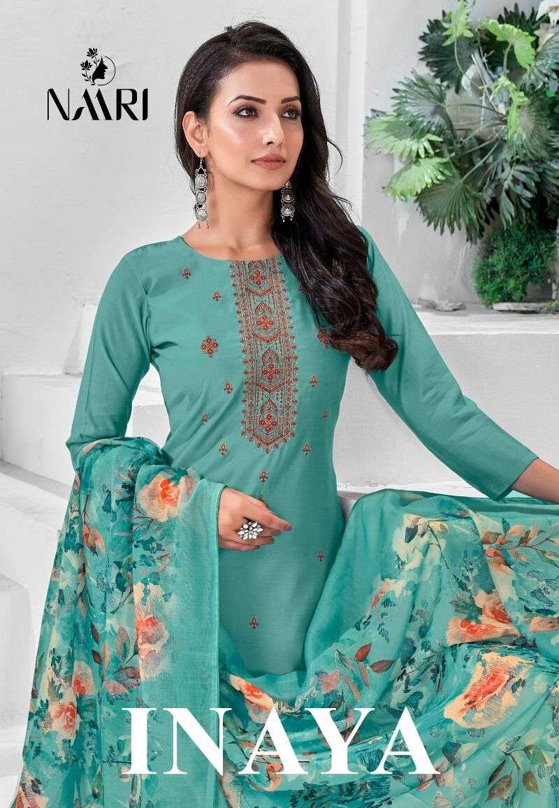 INAYA BY NAARI 9401 TO 9404 SERIES DESIGNER SILK EMBROIDERY DRESSES