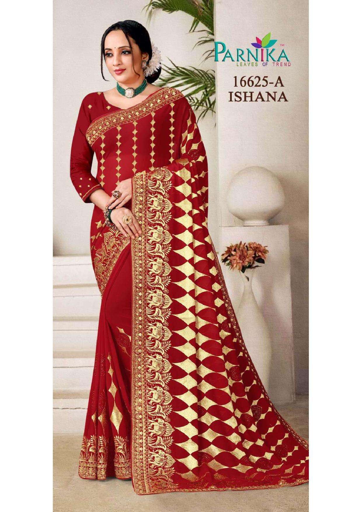 ISHANA 16625 BY PARNIKA FANCY GEORGETTE DESIGNER SAREES