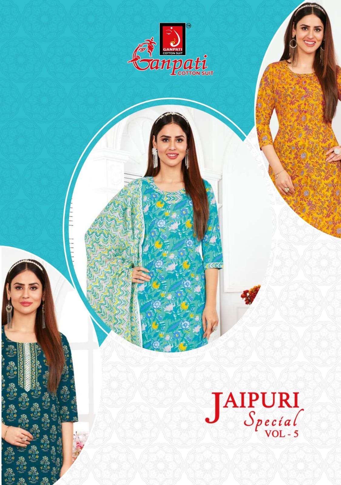 JAIPURI SPECIAL VOL-5 BY GANPATI COTTON SUIT 161 TO 175 SERIES COTON DRESSES