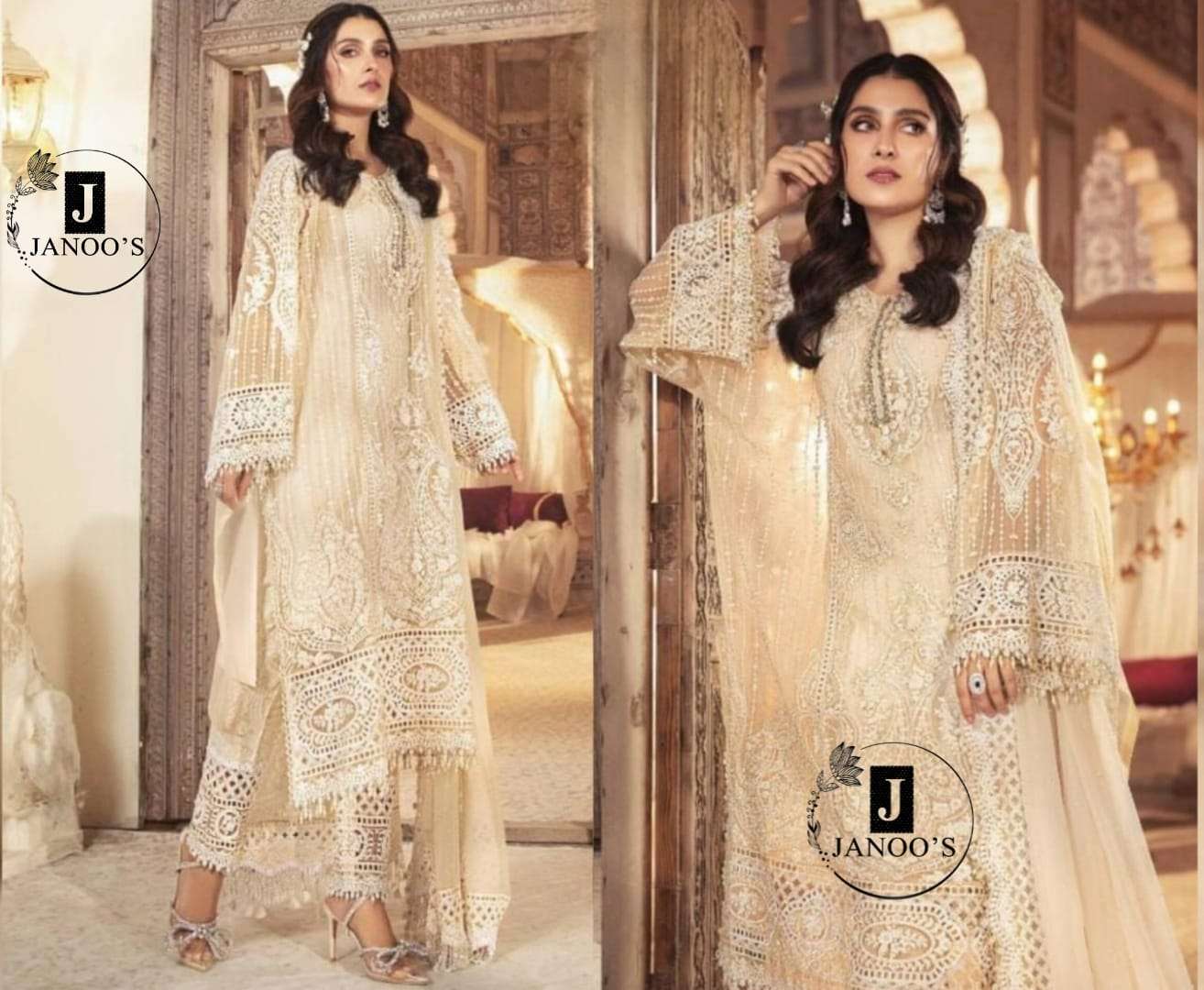 JANOOS-101 HIT DESIGN BY ASLIWHOLESALE GEORGETTE EMBROIDERY PAKISTANI DRESS