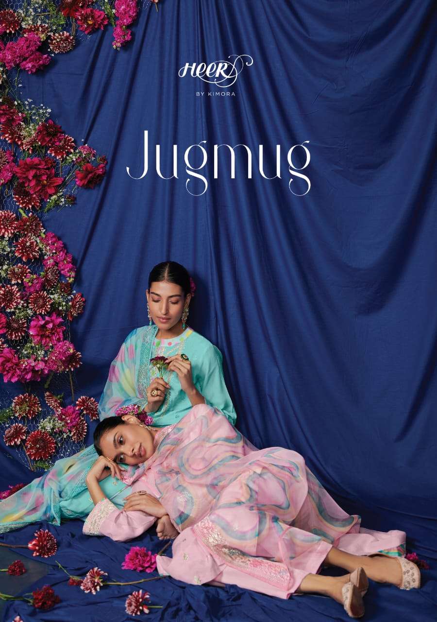 JUGMUG BY HEER 8991 TO 8998 SERIES HEAVY DESIGNER COTTON LAWN DRESSES