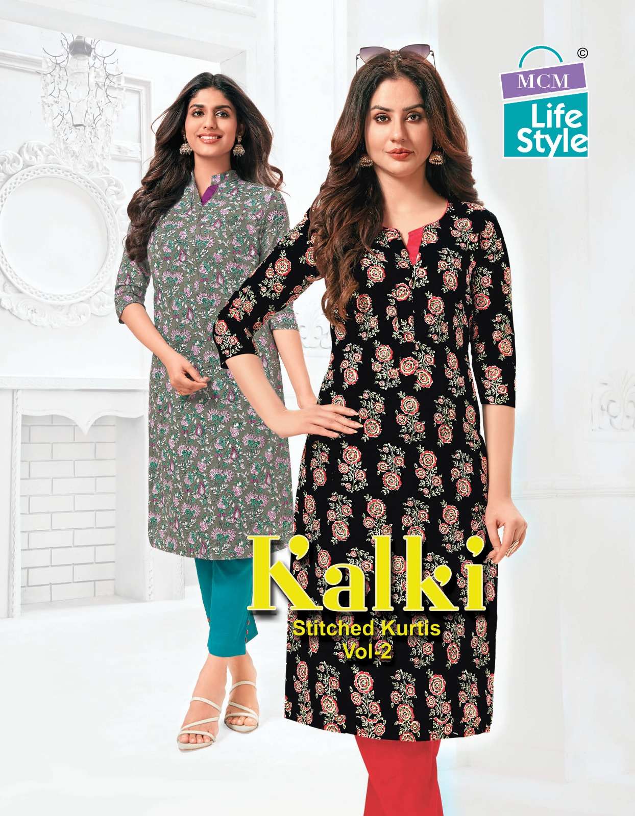 KALKI VOL-2 BY MCM LIFESTYLE 8118 TO 8137 SERIES COTTON STITCHED KURTIS 