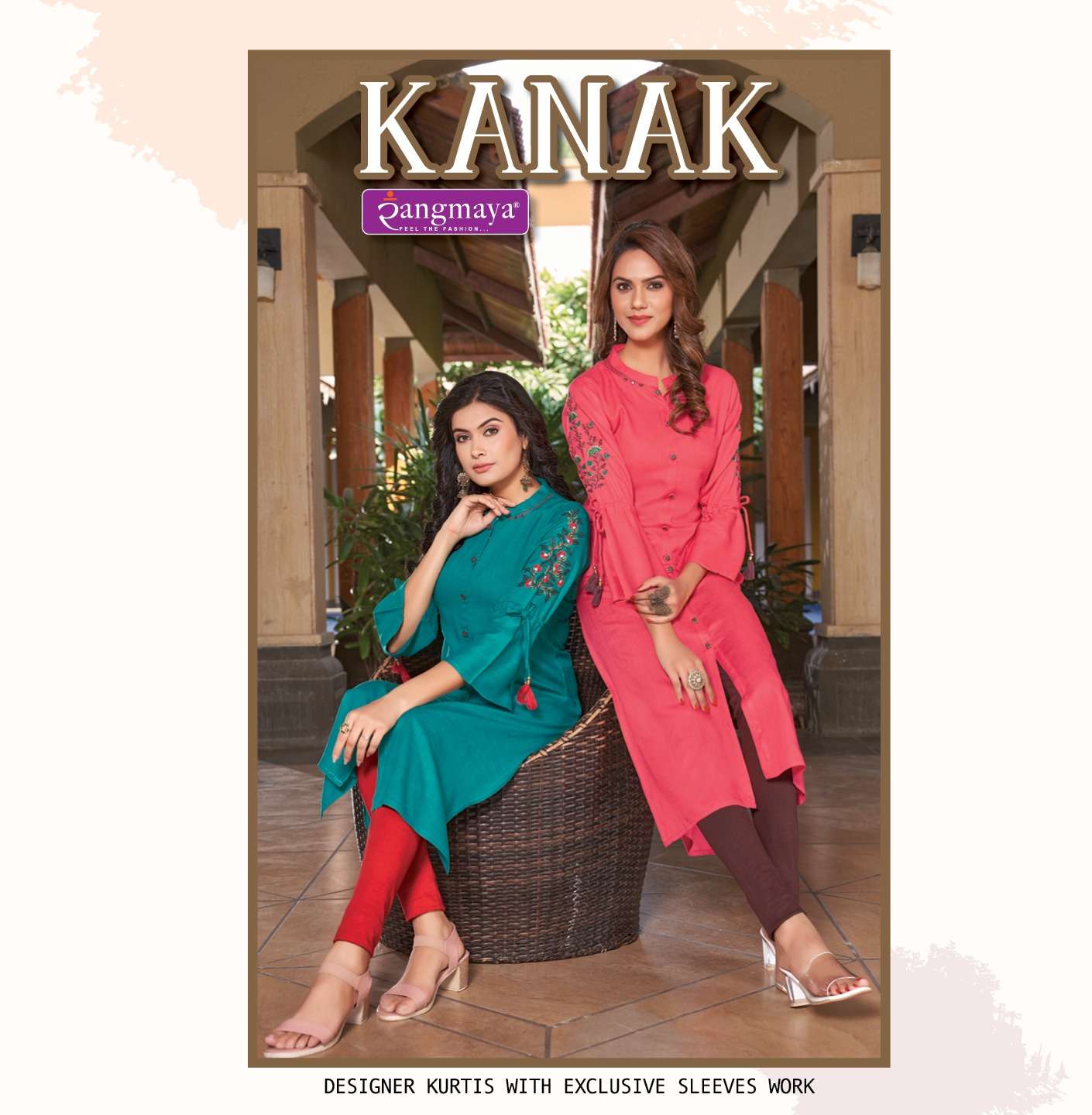 KANAK BY RANGMAYA 101 TO 108 SERIES DESIGNER RAYON KURTIS