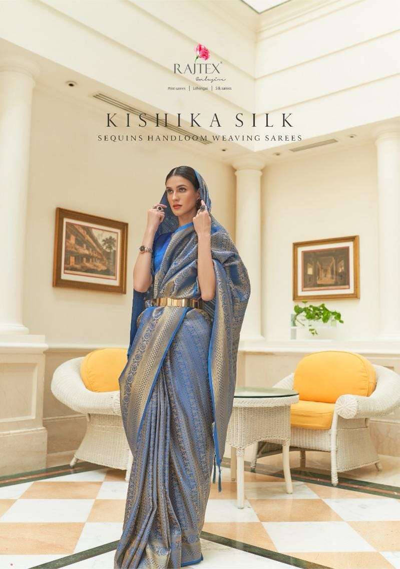 KISHIKA SILK BY RAJTEX 235001 TO 235008 SERIES SEQUINS HANDLOOM SAREES