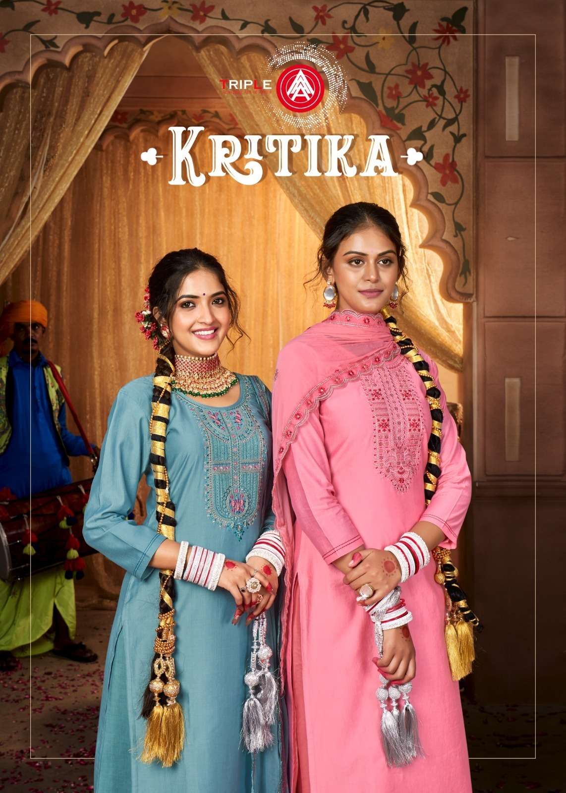 KRITIKA BY TRIPLE A 10701 TO 10706 SERIES COTTON SILK WORK DRESSES