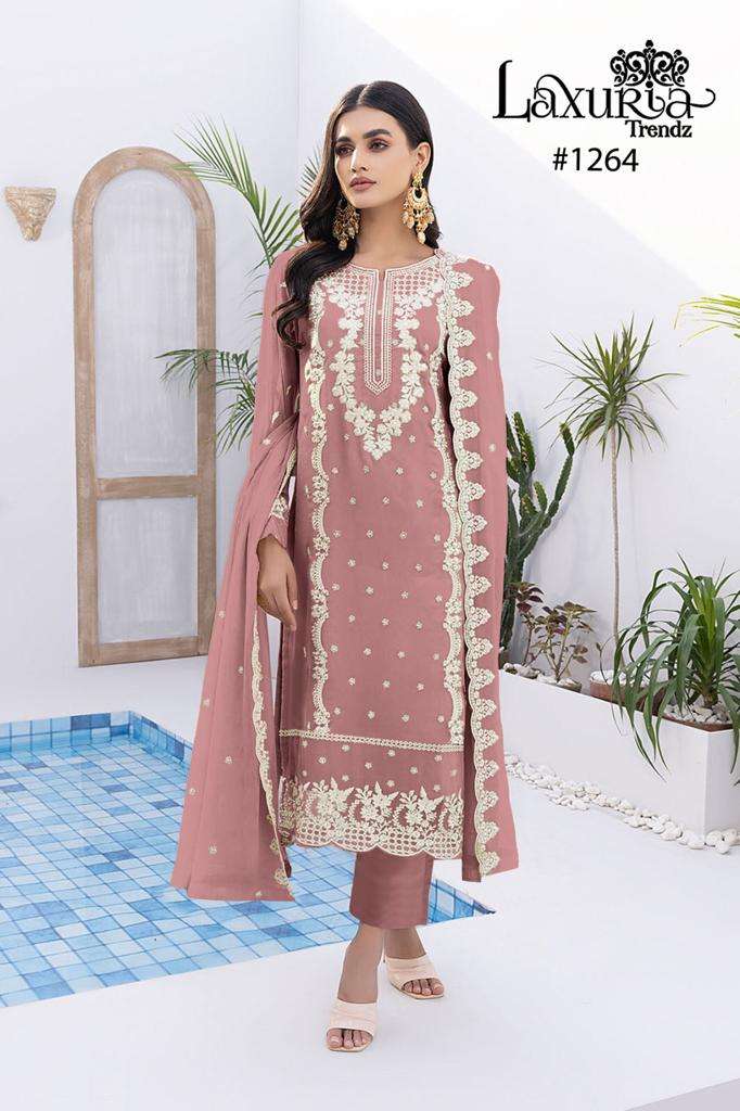 LAXURIA 1264 NX BY LAXURIA TRENDZ HEAVY DESIGNER FAUX GEORGETTE DRESSES