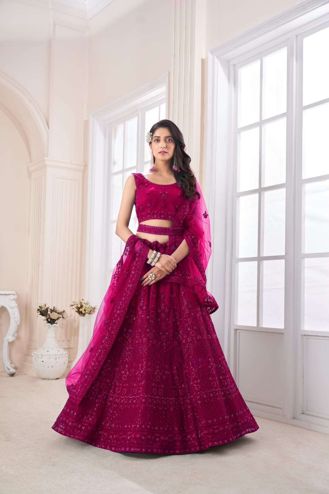 LH-866 COLOURS BY ASLIWHOLESALE HEAVY DESIGNER NET EXCLUSIVE LEHENGAS