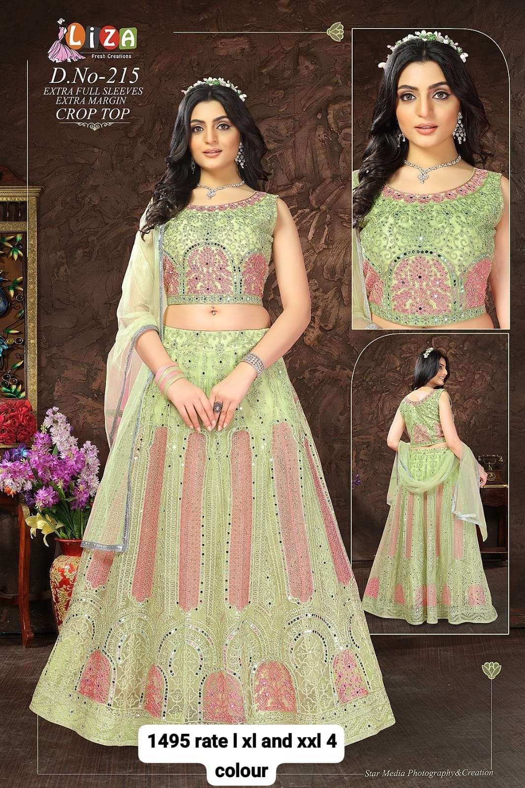 LIZA SIZE SET BY ASLIWHOLESALE INDIAN HEAVY DESIGNER STITCHED LEHENGAS