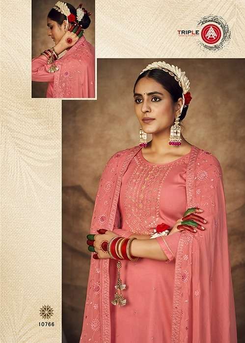 LUKA CHUPPI BY TRIPLE A 10761 TO 10766 SERIES COTTON SILK WORK DRESSES