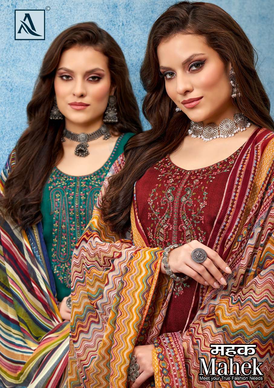 MAHEK BY ALOK SUITS 1081-001 TO 1081-008 SERIES ZAM SATIN DRESSES