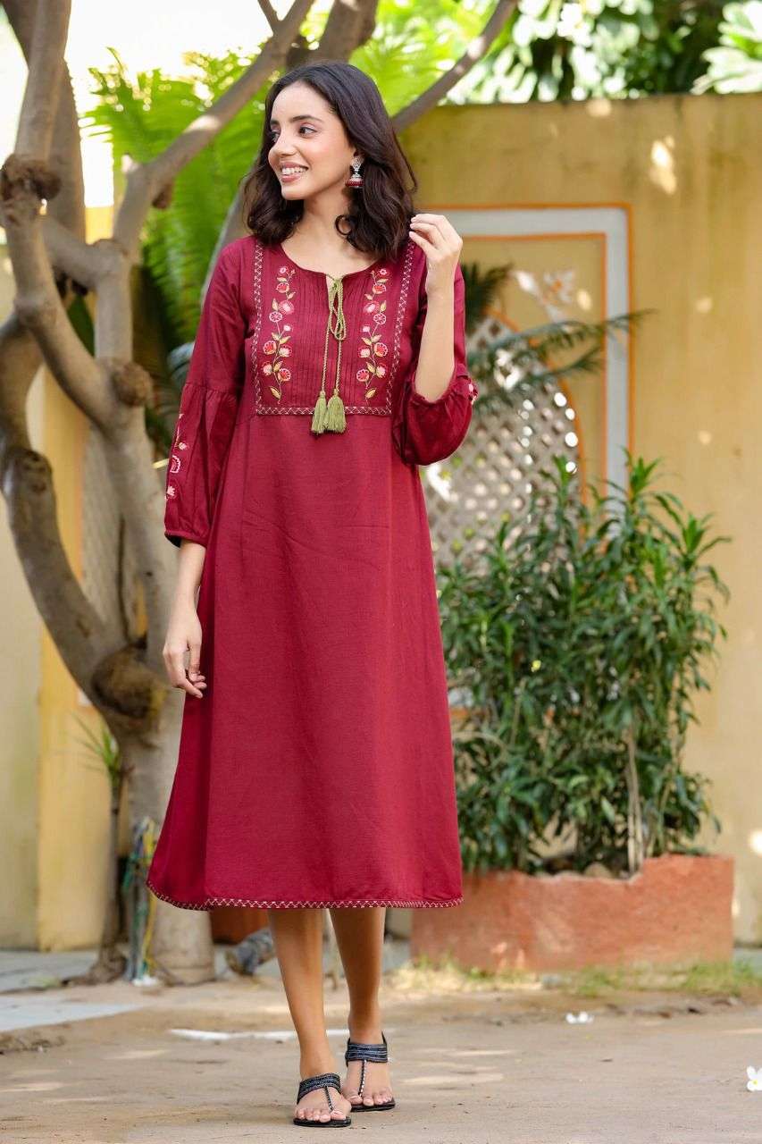 MAISHA VOL-142 BY ASLIWHOLESALE DESIGNER FACNY COTTON KURTI