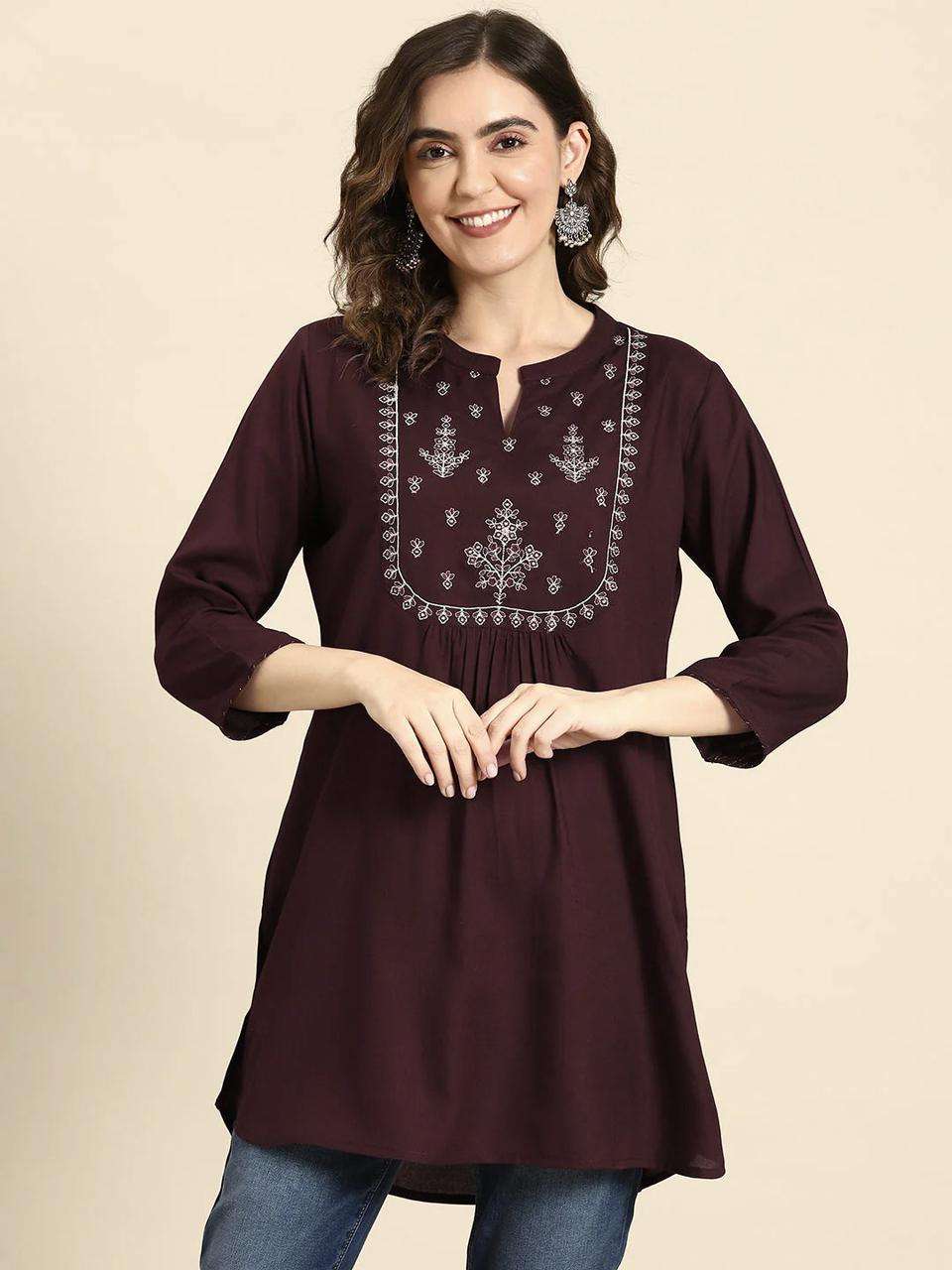 MAISHA VOL-186 BY ASLIWHOLESALE DESIGNER FACNY COTTON SHORT KURTA