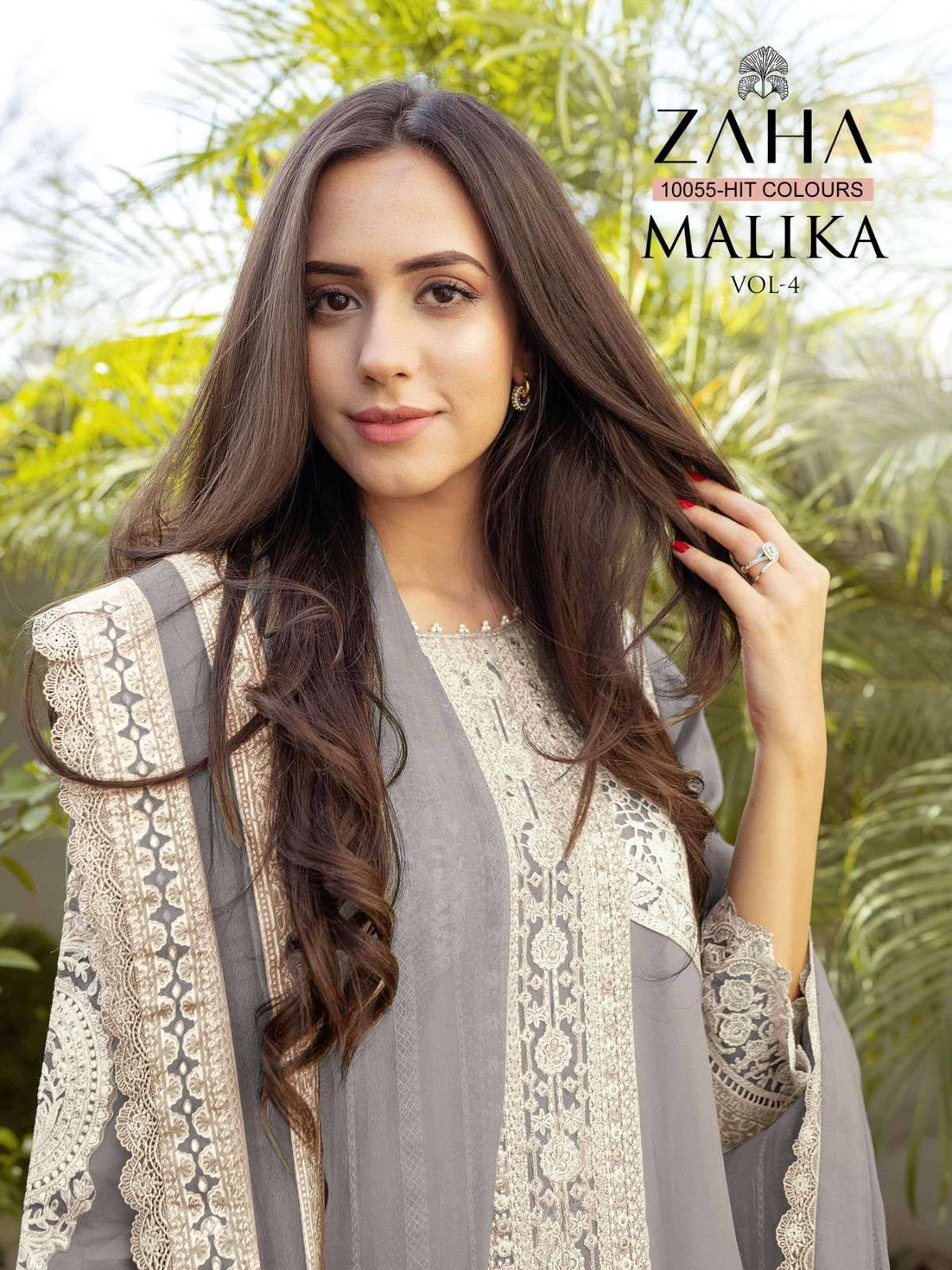 MALIKA VOL-4 BY ZAHA 10055-I TO 10055-L DESIGNER FAUX GEORGETTE DRESSES