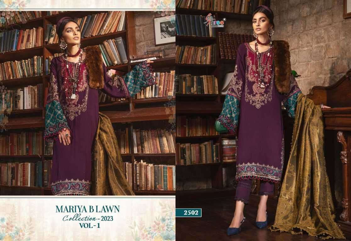 MARIYA B LAWN COLLECTION 2502 BY SHREE FABS COTTON WORK PAKISTANI DRESSES