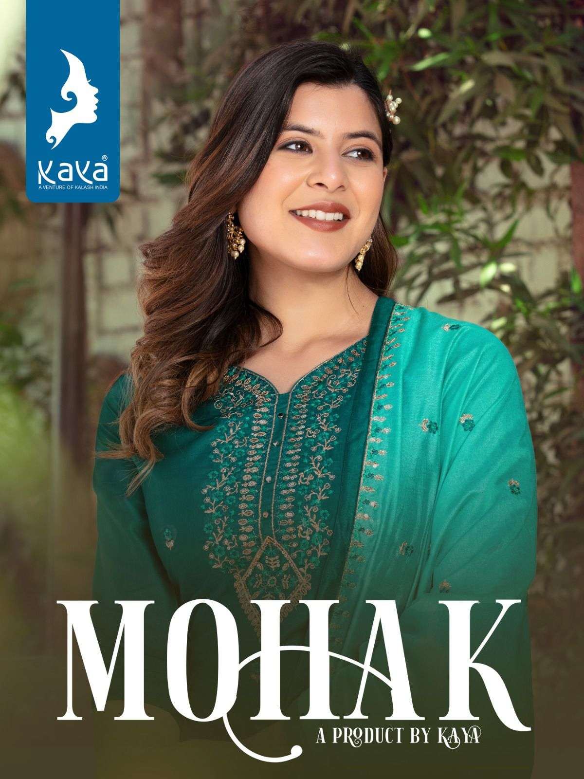 MOHAK  BY KAYA 01 TO 08 SERIES CHANDERI PRINT WORK STITCHED DRESSES