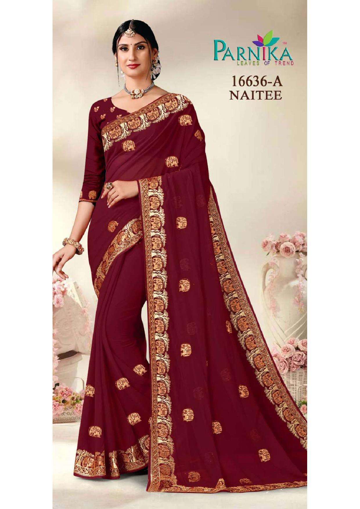 NAITEE 16636 BY PARNIKA FANCY GEORGETTE DESIGNER SAREES