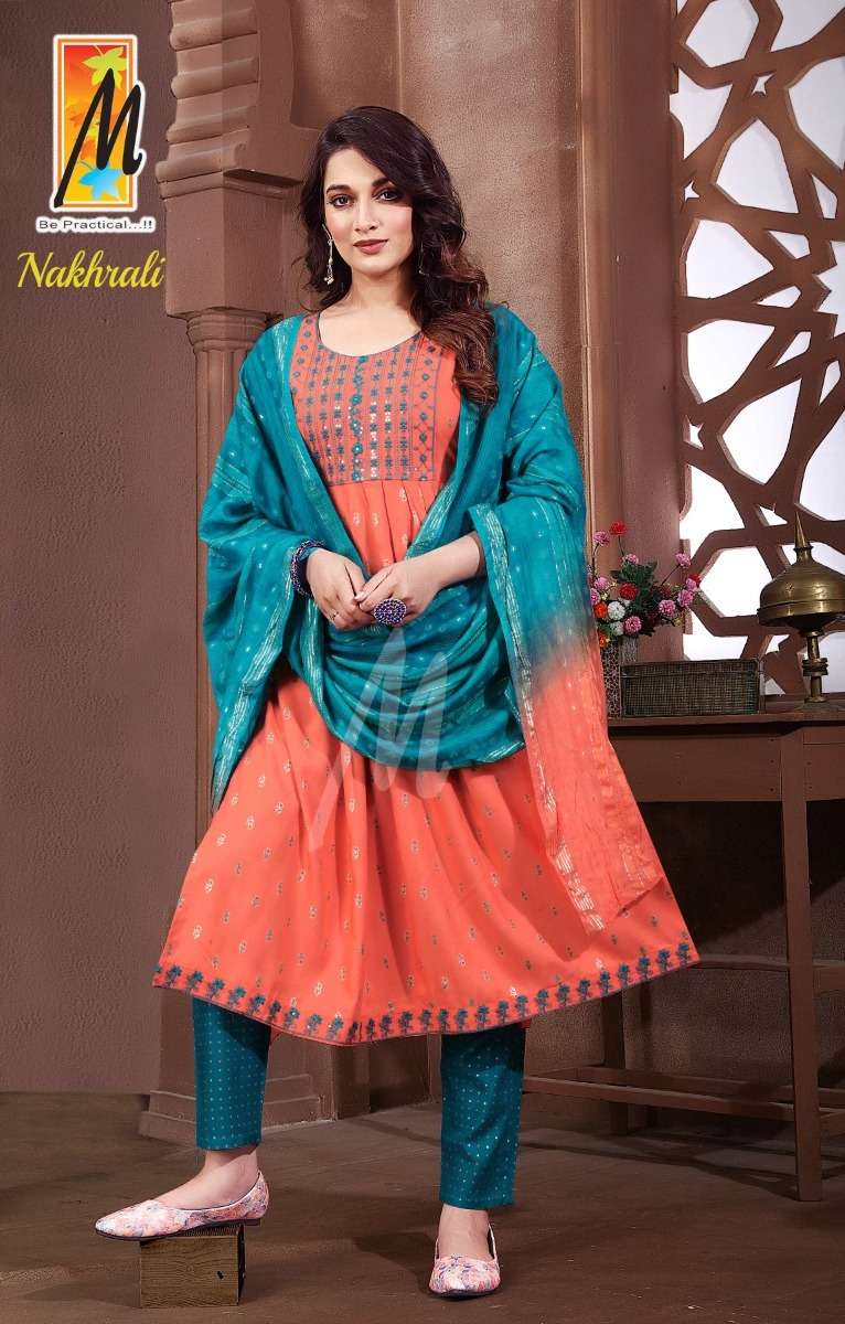 NAKHRALI BY MASTER 1001 TO 1008 SERIES RAYON PRINT DRESSES