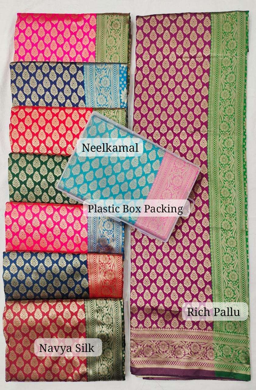 NAVYA SILK BY NEELKAMAL SAREES INDIAN LATEST DESIGNER SILK SAREES