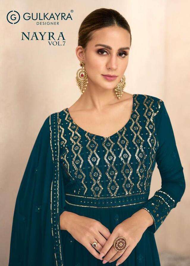 NAYRA VOL-7 BY GULKAYRA 7207-A TO 7207-E SERIES GEORGETTE DRESSES