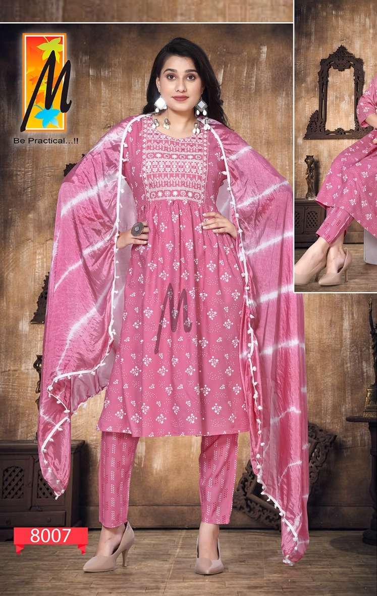 NAZAKAT BY MASTER 8001 TO 8008 SERIES RAYON PRINT DRESSES