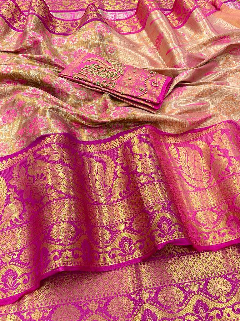 NETRA SILK-13 BY ASLIWHOLESALE DESIGNER TISSUE SOFT SILK SAREES