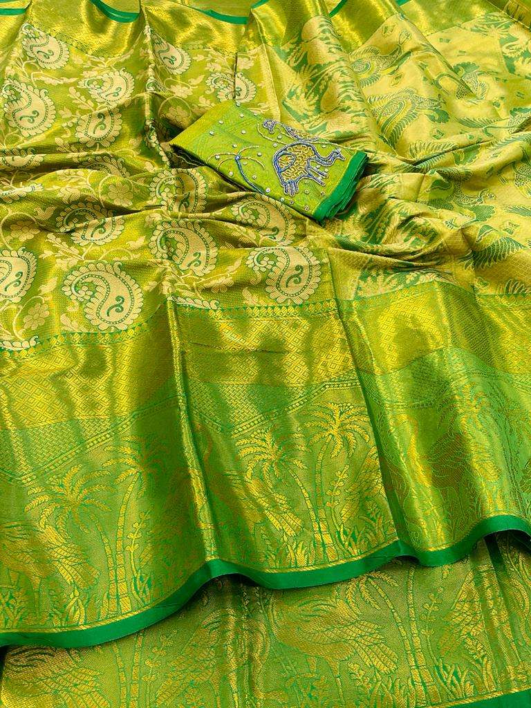 NETRA SILK-5 BY ASLIWHOLESALE DESIGNER TISSUE SOFT SILK SAREES