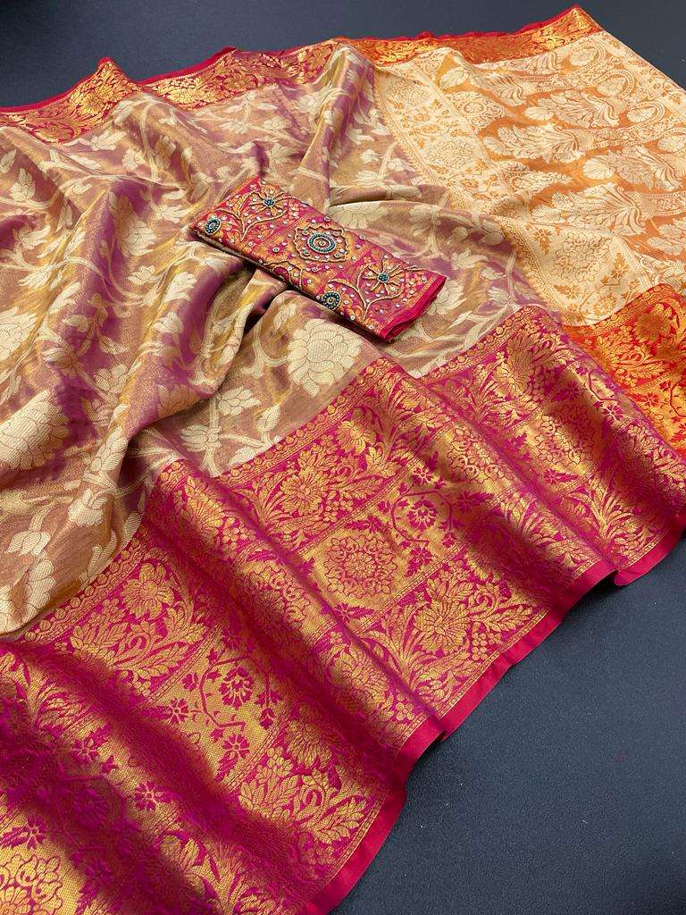 NETRA SILK-6 BY ASLIWHOLESALE DESIGNER TISSUE SOFT SILK SAREES