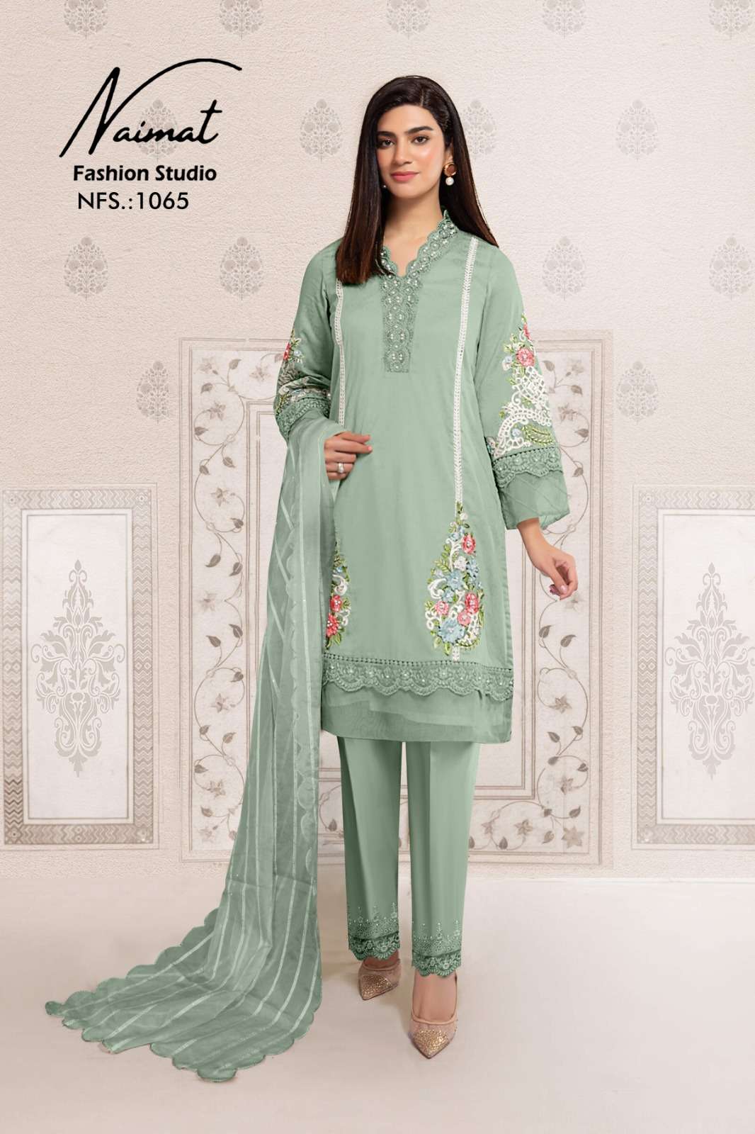 NFS 1065 COLOURS BY NAIMAT FASHION STUDIO PURE FAUX STITCHED PAKISTANI DRESSES