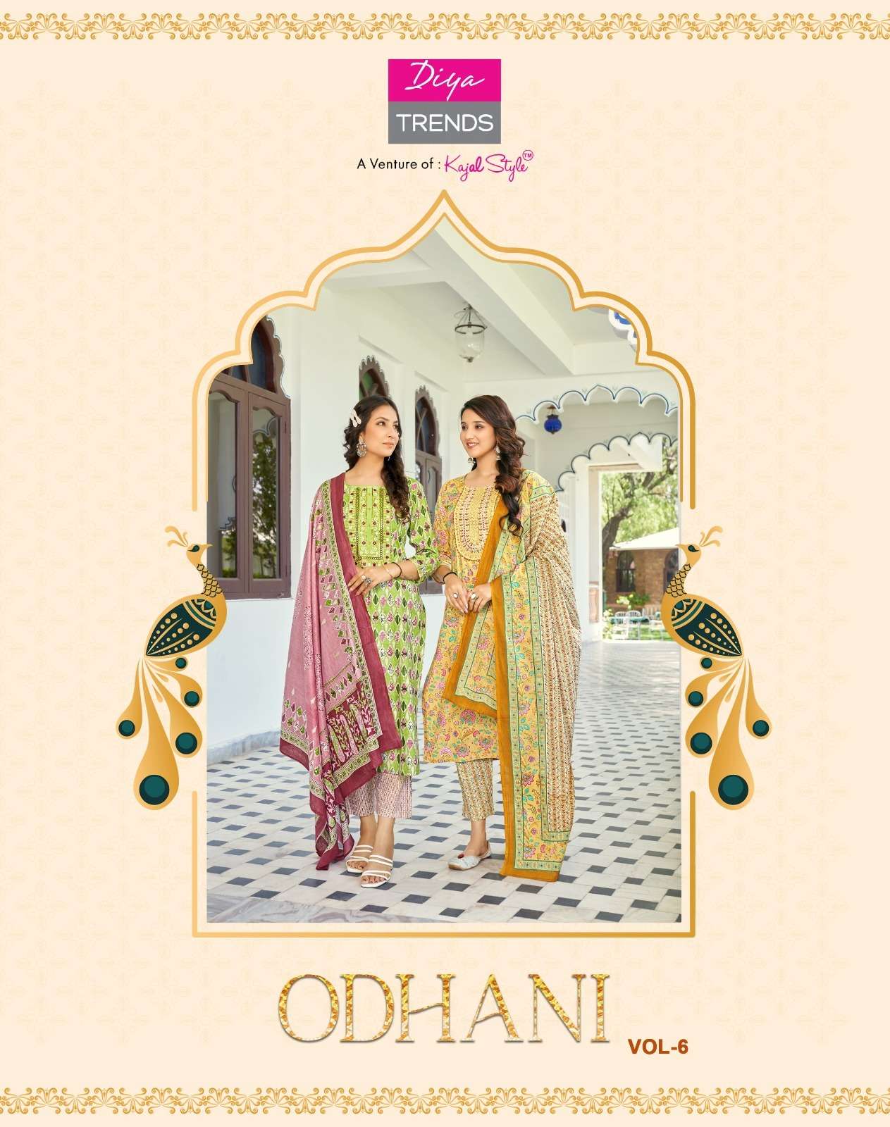 ODHANI VOL-6 BY DIYA TRENDS 6001 TO 6010 SERIES COTTON STITCHED DRESSES