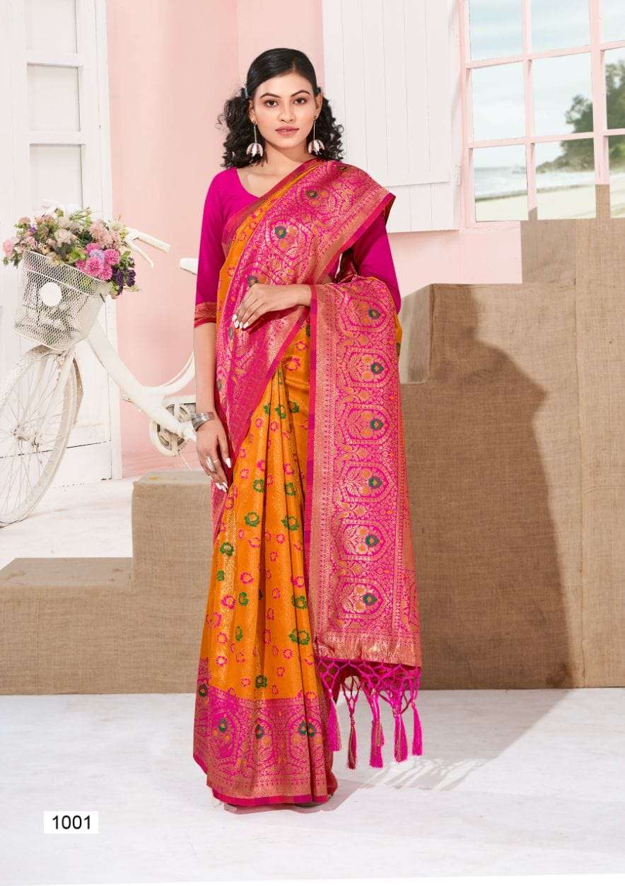 PANCHI BY BUNAWAT 1001 TO 1006 SERIES KANJIVARM SILK WORK SAREES