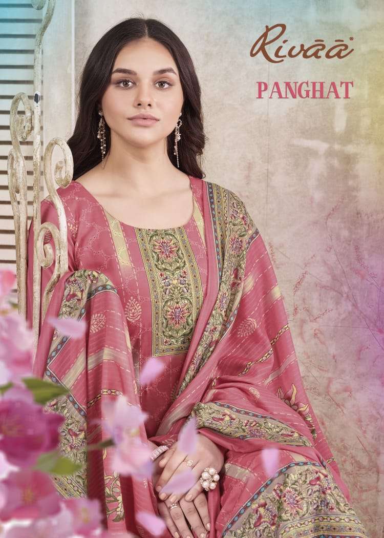 PANGHAT BY RIVAA 4058 TO 4064 SERIES FANCY JAM COTTON DIGITAL PRINT DRESSES