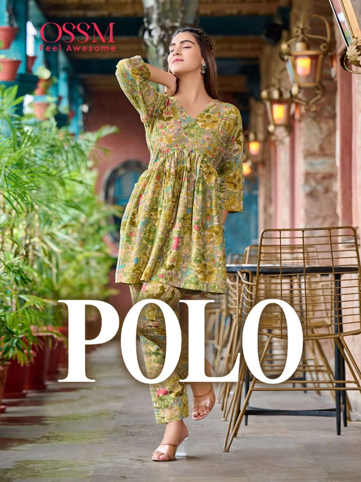 POLO BY OSSM 101 TO 106 RAYON CHANDERI MODAL PRINT CO-ORD SET