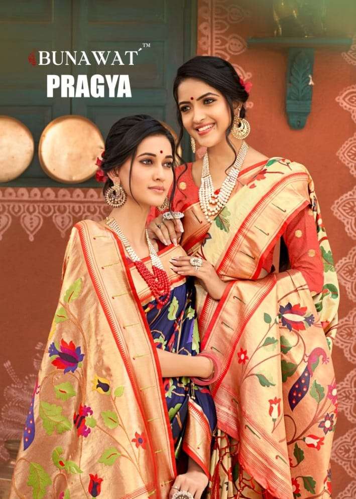 PRAGYA BY BUNAWAT 1001 TO 1006 SERIES PAITHANI SILK WORK SAREES