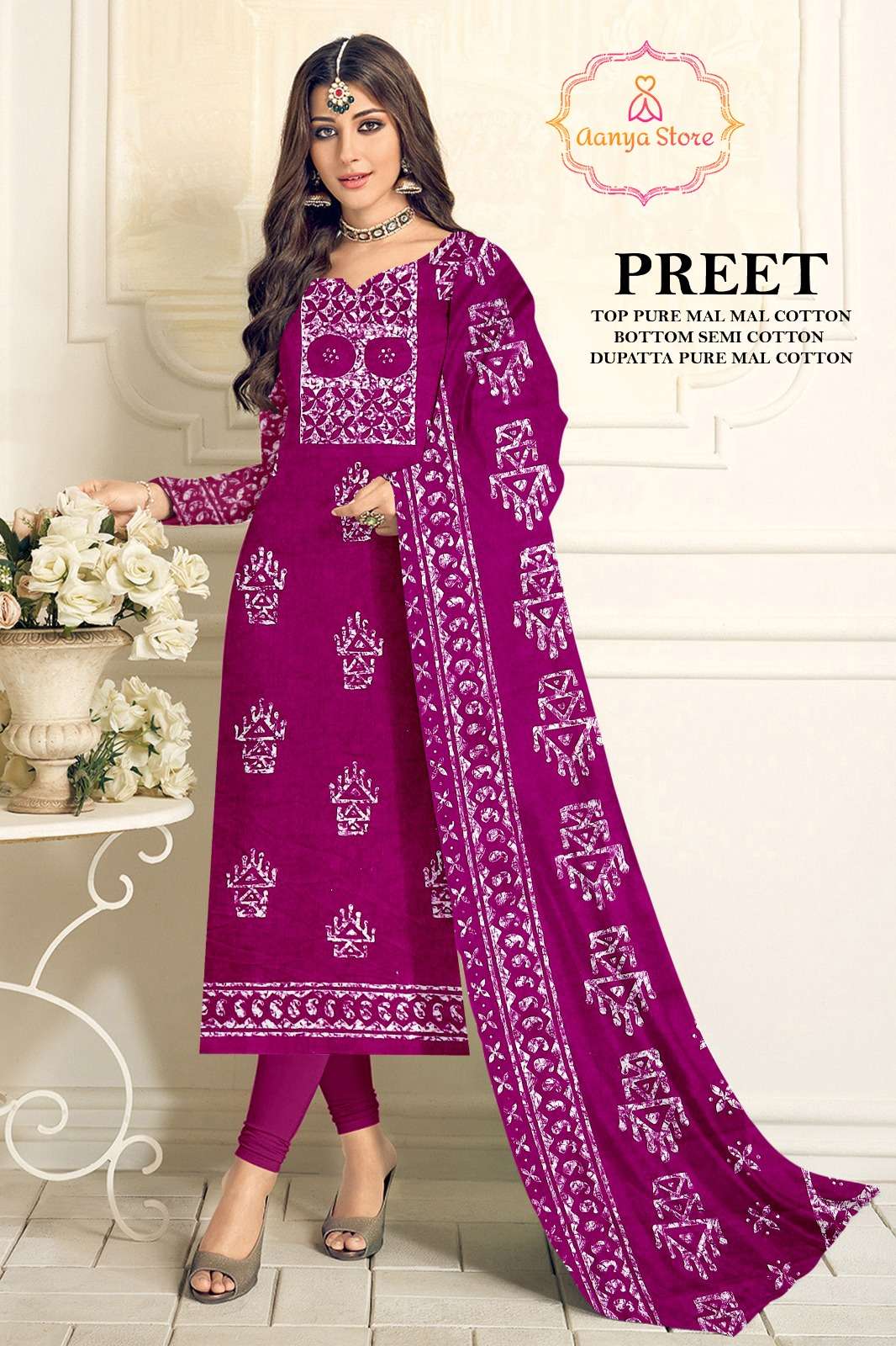 PREET BY ASLIWHOLESALE 1001 TO 1008 SERIES COTTON DRESSES