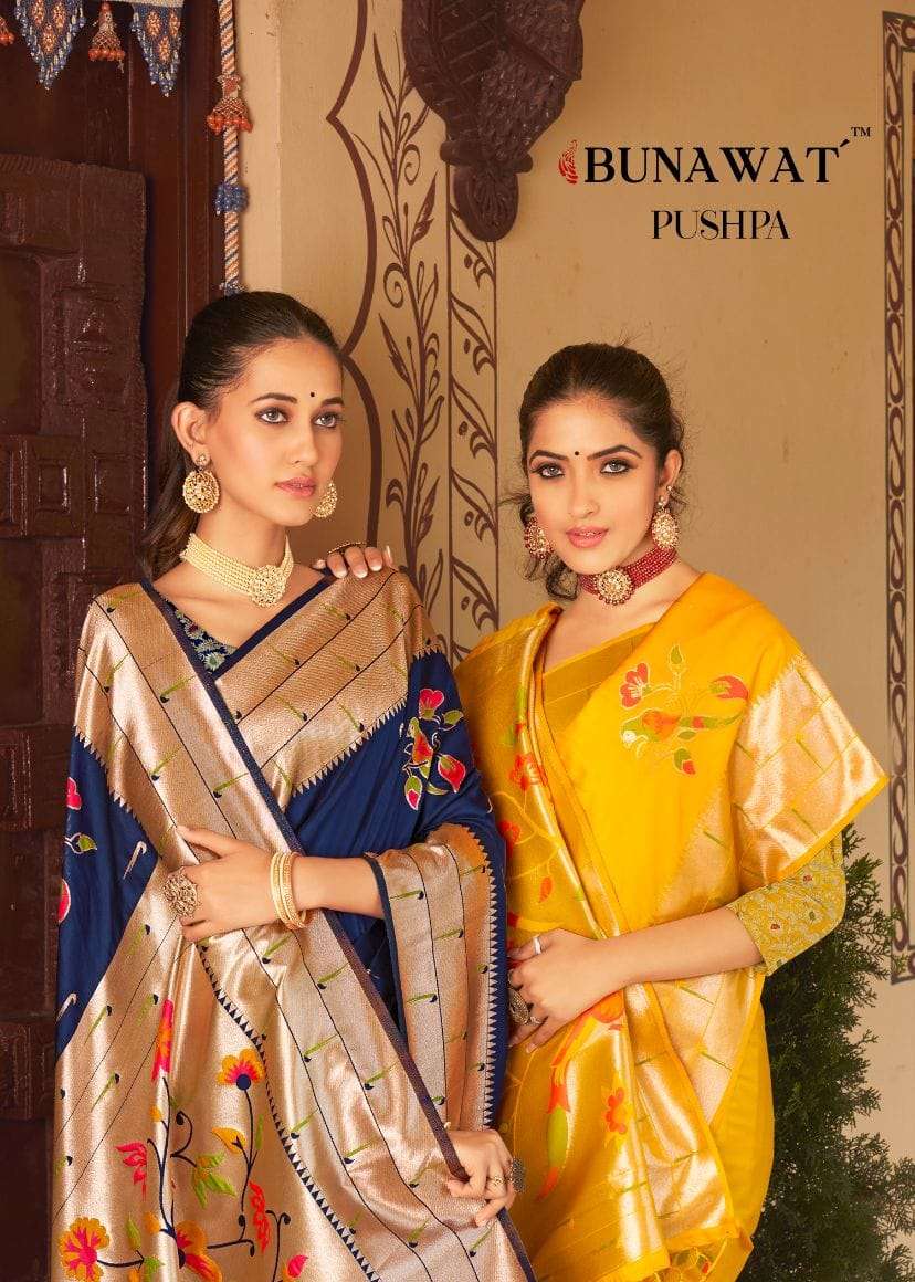 PUSHPA BY BUNAWAT 1001 TO 1006 SERIES PAITHANI SILK WORK SAREES