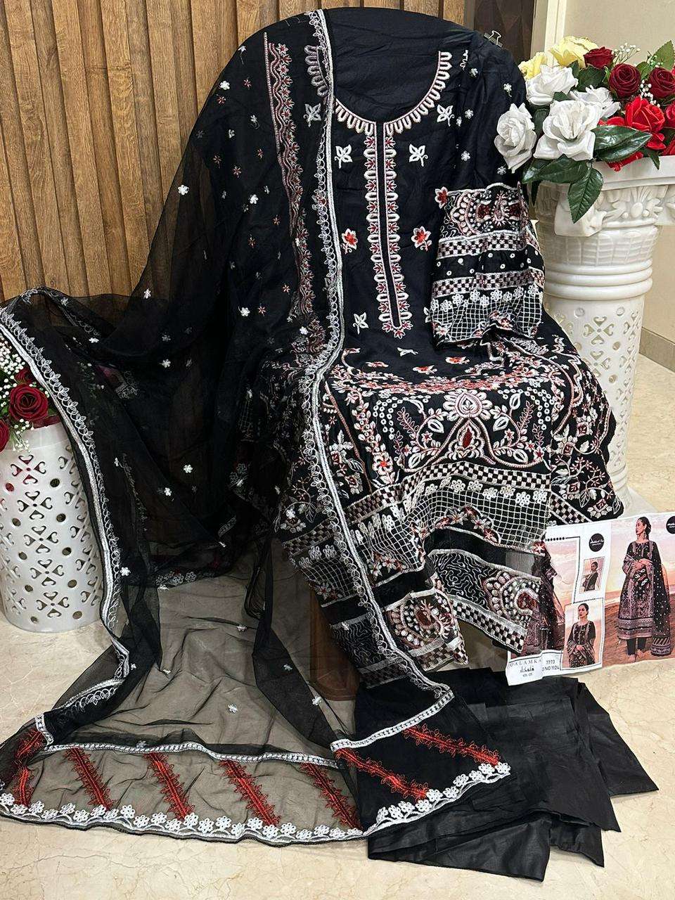 QALAKAR VOL-5 1124 BY MEHBOOB TEX HEAVY COTTON EMBROIDERED DRESS