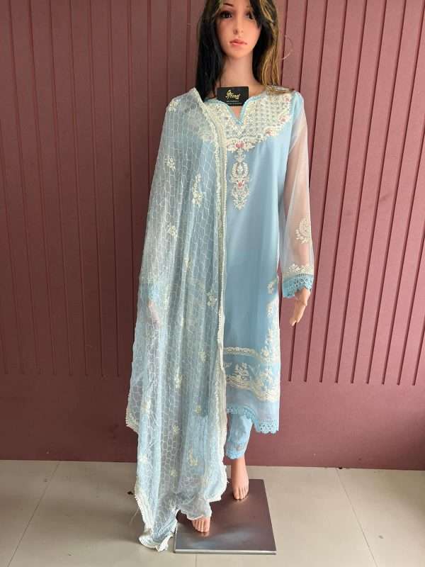 R-1010 HIT DESIGN BY SHREE FABS ORGANZA EMBROIDERY STITCHED PAKISTANI DRESS