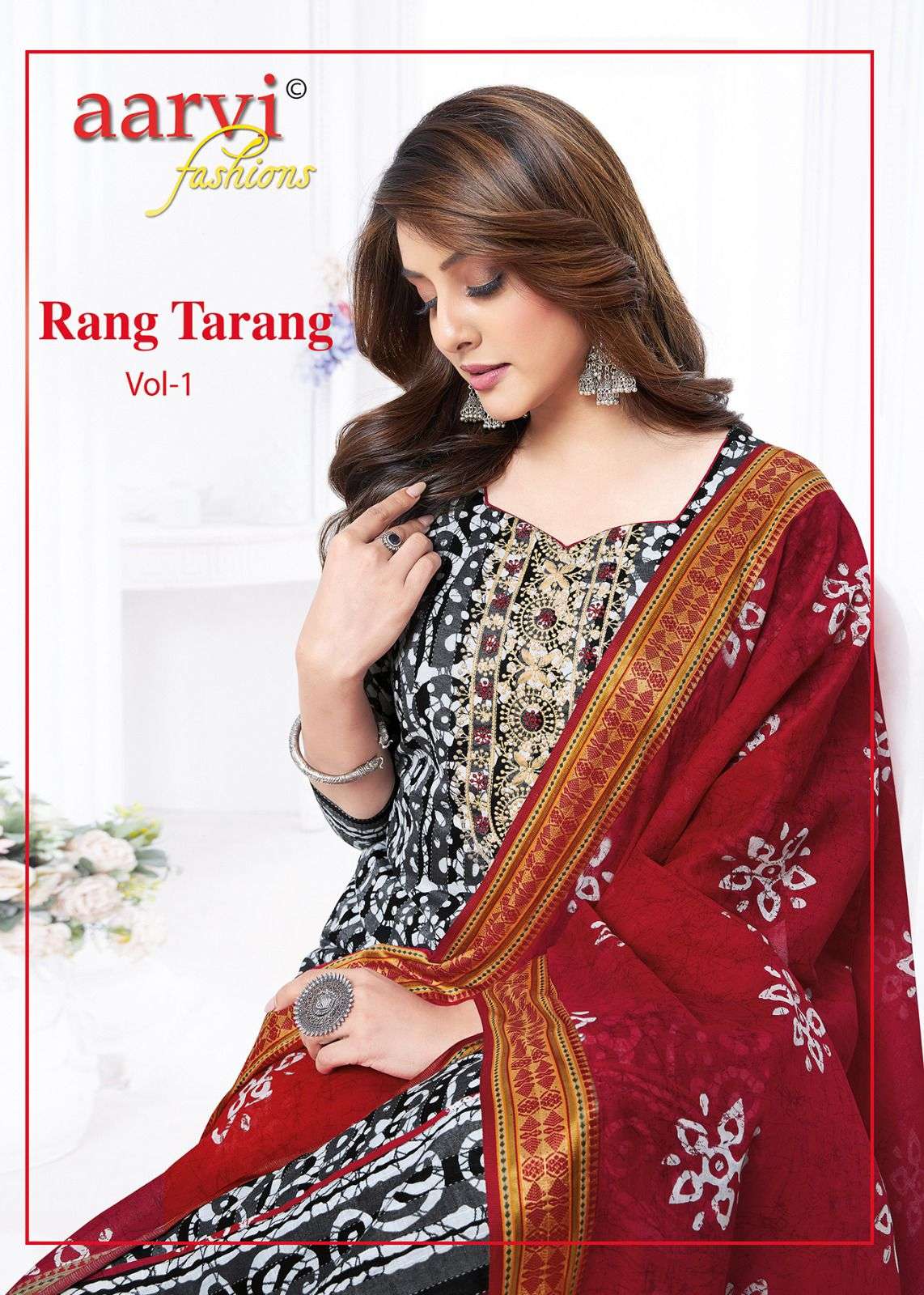 RANG TARANG VOL-1 BY AARVI FASHIONS 7146 TO 7153 SERIES COTTON DRESSES